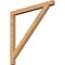 Ekena Millwork Traditional Block Smooth Bracket, Western Red Cedar, 3 1/2"W x 48"D x 48"H BKT04X48X48TRA05SWR - alternate 1